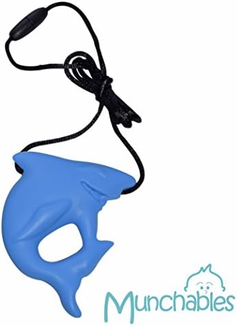Munchables Kids Chew Necklace - Shark (Blue)