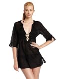 Echo Design Women's Low Neck Eyelet Dress, Black, Small Echo Design Women's Low Neck Eyelet Dress, Black, Small
