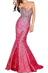Sexy Taffeta Mermaid  Evening Dress/Party Dress  With Rhinestones