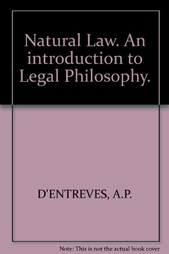 Natural Law; A Introduction to Legal Philosophy