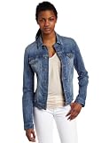 7 For All Mankind Women’s Long Sleeve Jean Jacket, Pale Blue Whiskered, Small
