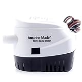 Amarine-made 12V　自動　潜水船　ビルジ　ウォーターポンプ　　750gph　水深感知し 自動で船外へ排出するポンプ オート フロートスイッチ　（ホワイト）