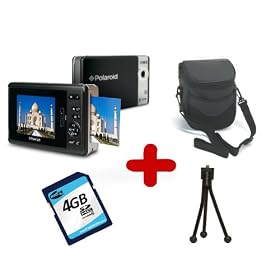 Ehome Bundle : Polaroid Two Instant Digital Camera with Integrated Printer+ Carry Case+ Tripod+ 4GB SD