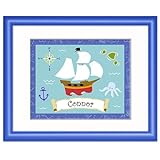 Pirates Blue Personalized Print (medium blue)