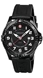 Wenger Squadron Men's Gmt Watch 77073 With Sapphire Crystal And Gmt Function, Pvd Case And Bezel