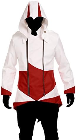 Cosplay Costume Jacket Coat -white red,child small