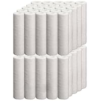 iSpring 5M-50PK 5-micron 10-Inch by 2.5-Inch Sediment Filter Cartridges, NSF Certified, 50-Pack