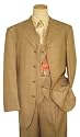 Steve Harvey Taupe/Blue "Code Red" Super 120's Wool Wideleg Suit By Zanetti
