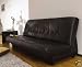 Contemporary Faux Leather Futon Sofa / Bed Image