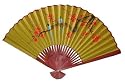 Unique Asian Art & Gifts - 24" Chinese Green Painted Decorative Wall Fan - Birds on Lucky Red Tree #8