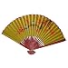 Unique Asian Art & Gifts - 24" Chinese Green Painted Decorative Wall Fan - Birds on Lucky Red Tree #8