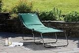 from GreatGardensOnline GreatGardensOnline Padded Sunbed Garden Lounger in Green GGOCHAIR7