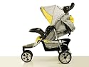 Aluminium JOGGER BUGGY Kinderwagen m. Regenverdeck GELB
