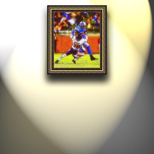 Completely Handpainted American Football Sport Painting, Custom Order FL2999, Oil on Canvas, with Option to Paint Jerry, Brett & Co. from Any Other Favorite Photograph or Picture, Unframed, Size 25'' x 30