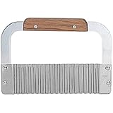Update International New 7" Wide Commercial Crinkle, Garnish, Potato Vegetable Cutter Cutting Tool, Stainless Steel