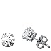 Beautiful! 14k White-gold Pair 07.00MM=2 1/2 CTTW) Round Moissanite Stud Earrings