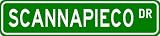 SCANNAPIECO Street Sign ~ Personalized Family Lastname Sign ~ Gameroom, Basement, Garage Sign Novelty** ALUMINUM METAL