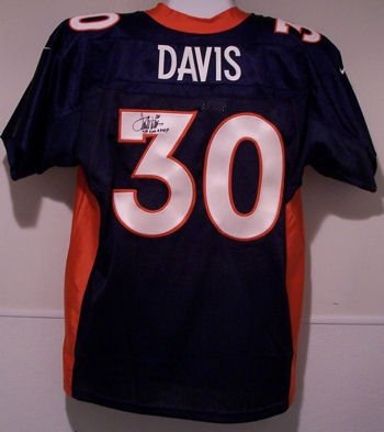Terrell Davis Autographed/Hand Signed Denver Broncos Nike Jersey