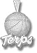 Maryland Terrapins Solid Sterling Silver ''TERPS'' Basketball Pendant