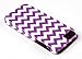 DandyCase 2in1 Hybrid High Impact Hard Purple & White Chevron Pattern + Silicone Case Case Cover For Apple iPhone 5S & iPhone 5 (not 5C) + DandyCase Screen Cleaner