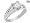 Engagement Ring: 18K Pure White Gold 1 Carat (ctw) Diamond Princess Cut Solitaire, Size 5