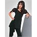 Tie Sleeve Top And Pant Set With Chiffon Stole (Petite, Tall & Misses Sizes XS-3X)