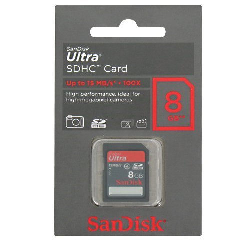 SanDisk 8GB Ultra 15MB/s SDHC SD Class 4 Memory Card for Nikon Coolpix L10, L100, L11, L110, L12, L14, L15, L18, L19, L20, L21, L22, L3, L6, P100, P50, P5000, P5100, P60M P6000, P80, P90, S1000pj, S200, S210, S220, S230, S3000, S4000, S51, S510, S51C, S52, S520, S52C, S550, S560, S570, S60, S600, S6000, S610, S620, S630, S640, S70, S700, S710, S8000