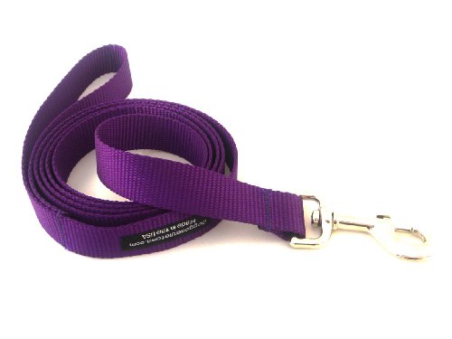 Medium Purple Dog Leash/Nylon Webbing: 3/4″ wide, 6ft length.