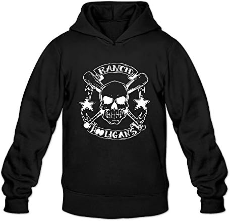 Mens Rancid Band Logo Hooded Sweatshirt Pullover