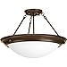 Progress Lighting P7319-20WB G24Q Semi-Flush, 3-26-watt by HI- Progress Lighting