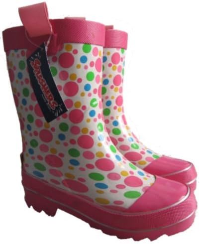 Splashers White/Pink Rain Boots (K-1)