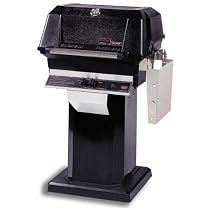 Mhp Gas Grills Jnr4dd Natural Gas Grill W/ Searmagic Grids On Black Patio Base