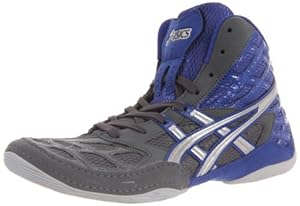 ASICS Men's Split Second 9 Wrestling Shoe,Graphite/Silver/Royal,9.5 M US