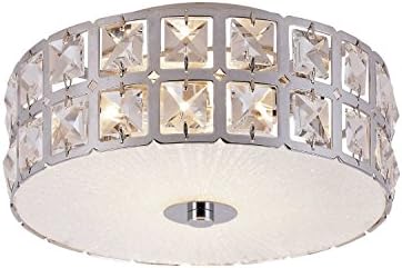 George Versailles Lighting DL-107 Chrome finish Crystal 2-Light Flush Mount Chandelier