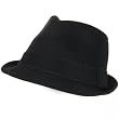 New Viscose Stingy Fedora Trilby Satin Hat Black Large Extra Large