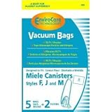 Miele Type F, J M (FJM) HEPA Cloth Vacuum Cleaner Dustbags 10 Bags 4 Filters. Replaces Miele part 7291640.