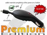Original Trendline24 Premium Retractable In Car Charger for Samsung SGH- B100 / B130 / B300 / B320 / C180 / C450 / D780 / D880 / E210 / F110 / F200 / F210 / F330 / F400 / F480 / F490 / F700 / G400 / G600 / G800 / i200 / i550 / i560 / i640 / i780 / i900 /