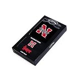 Nebraska Corn Huskers NCAA Team Logo'd Golf Balls (6) and Embroidered Valuables Pouch