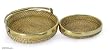 Brass and rattan baskets, 'Natural Delight' (pair) Brass and rattan baskets, 'Natural Delight' (pair)