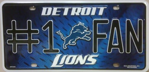 LP-736 Detroit Lions k1J9oAPBY #1 Fan NFL Embossed LddDHtq Vanity Metal Novelty License Plate Tag Sign 2410M licence lisence license plate metal car sign yutio67 ghj90 6" x 12" standard automotive aluminum metal TxYPiu5 novelty license plate with 4 holes for easy mounting. Use this novelty license plate to personalize the front of your IExV1IJw vehicle or embellish with ribbon or string and instantly turn it into a sign.