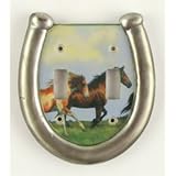 Horse Light Double Switchplate Cover Western switch plate by Yorke