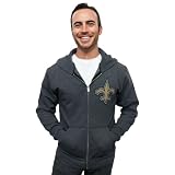 NFL Men's New Orleans Saints Vintage Hooded Sweatshirt (Charcoal , Large )