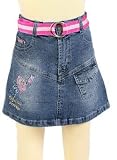 FLA Kids Rose Print Jean Skirt