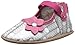 Robeez Becca Mary Jane Soft Sole Crib Shoe (Infant), Grey, 6-12 Months M US
