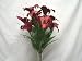 BLACK RED Large Tiger Lily 9 Silk Flowers Bush Bouquet Artificial