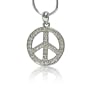 Silver tone Crystal Peace Necklace Fashion Jewelry