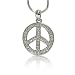 Silver tone Crystal Peace Necklace Fashion Jewelry