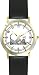 Group of Dinosaurs - Dinosaur Animal - WATCHBUDDY&reg; DELUXE TWO-TONE THEME WATCH - Arabic Numbers - Black Leather Strap-Women's Size-Small