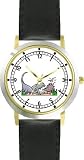 Group of Dinosaurs - Dinosaur Animal - WATCHBUDDY&reg; DELUXE TWO-TONE THEME WATCH - Arabic Numbers - Black Leather Strap-Women's Size-Small