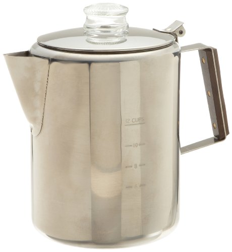 Rapid Brew Stainless Steel Stovetop Coffee Percolator, 2-12 cup